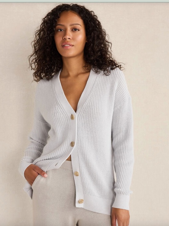 Haven Well Within Sweaters - NWT Haven Well Within Women's Organic Cotton Shaker Stitch Cardigan - Small $138
